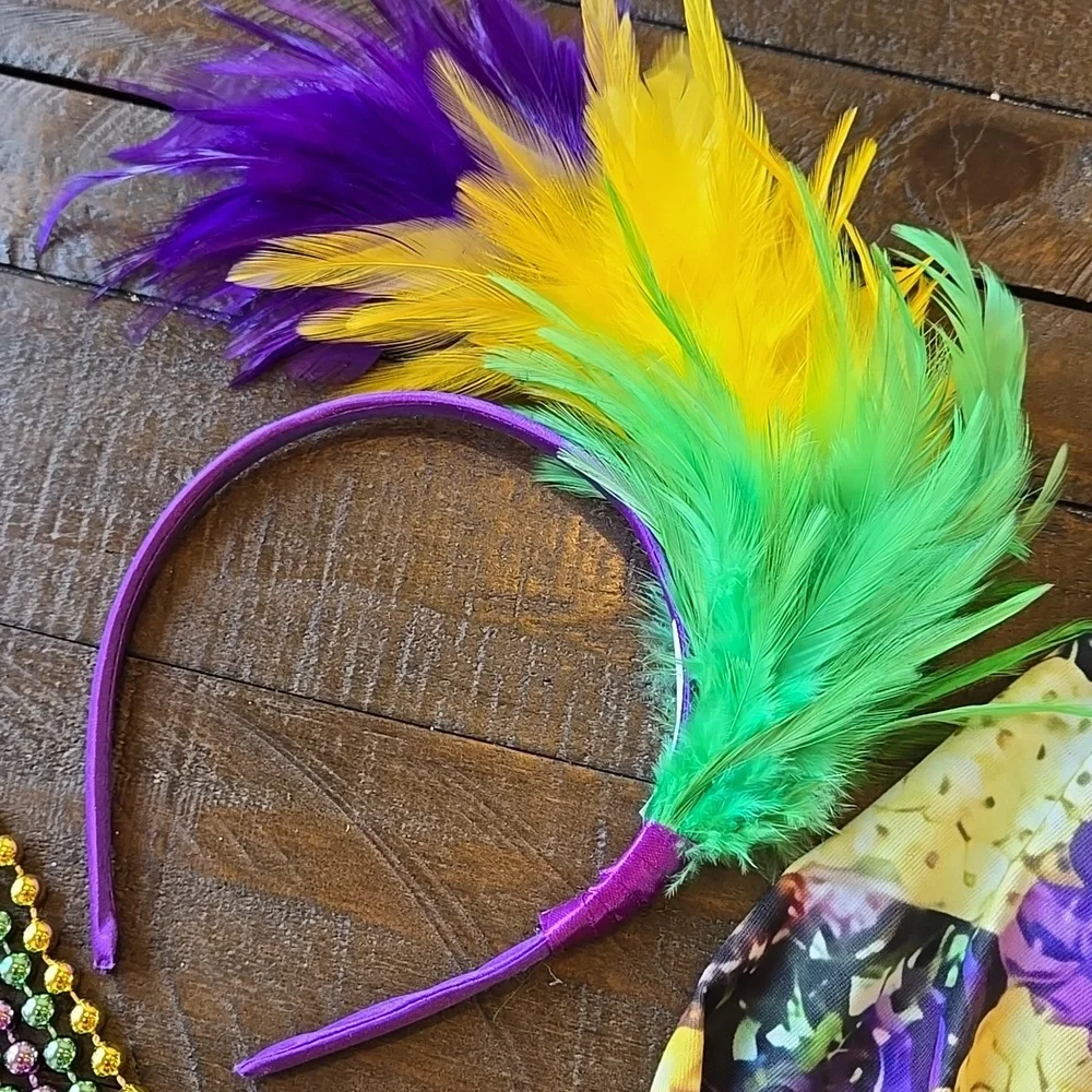 Mardigras Party Tops, Beads, Headband